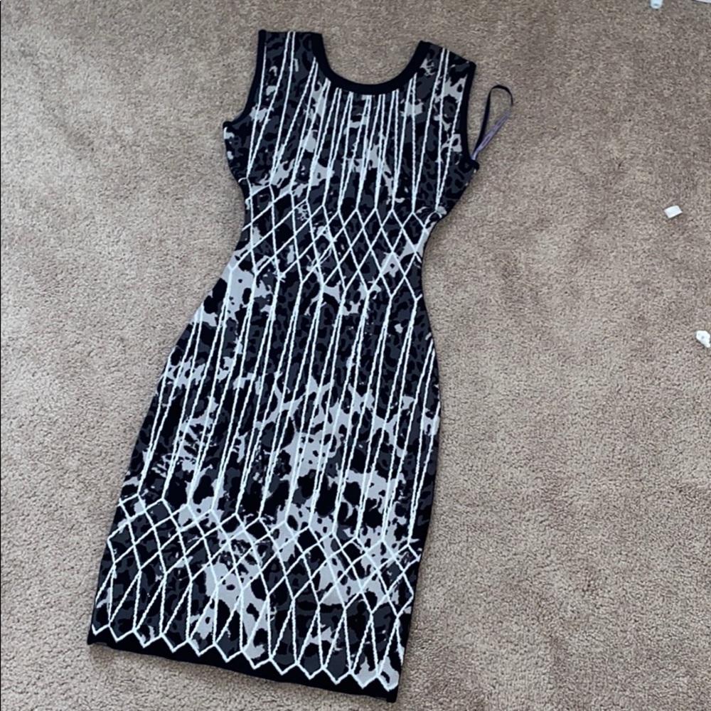 Hervé Leger Abstract Bodycon Dress